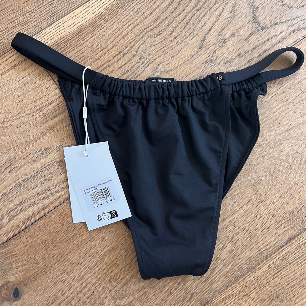 NWT Anine Bing Classic Black Swim Bottom
